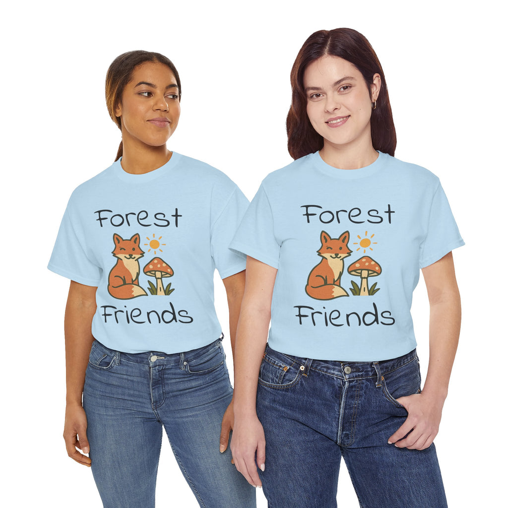 Forest Friends Fox T‑Shirt — Cute Woodland Fox & Mushroom Tee