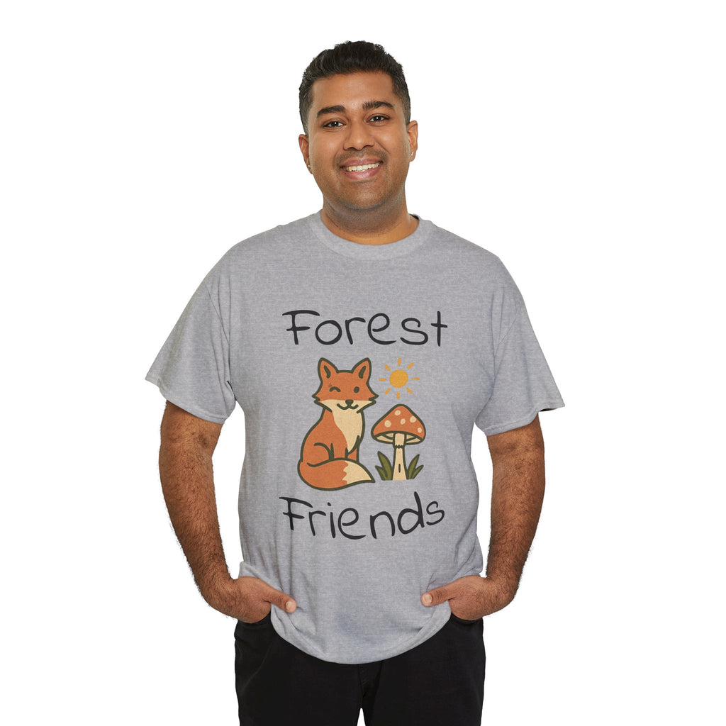 Forest Friends Fox T‑Shirt — Cute Woodland Fox & Mushroom Tee