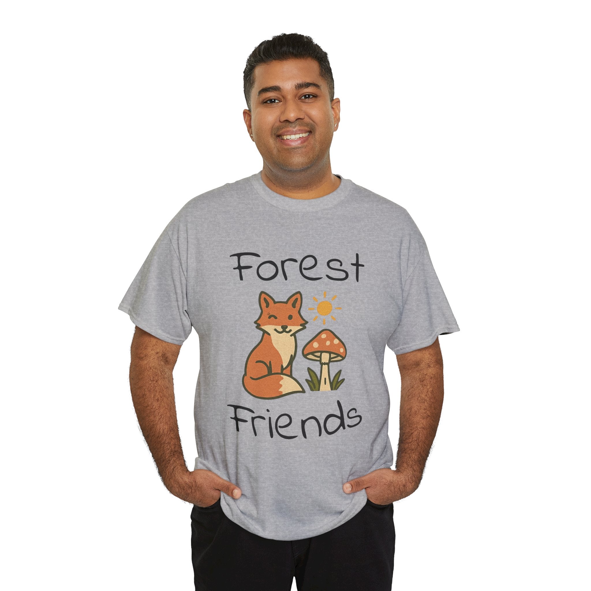Forest Friends Fox T‑Shirt — Cute Woodland Fox & Mushroom Tee