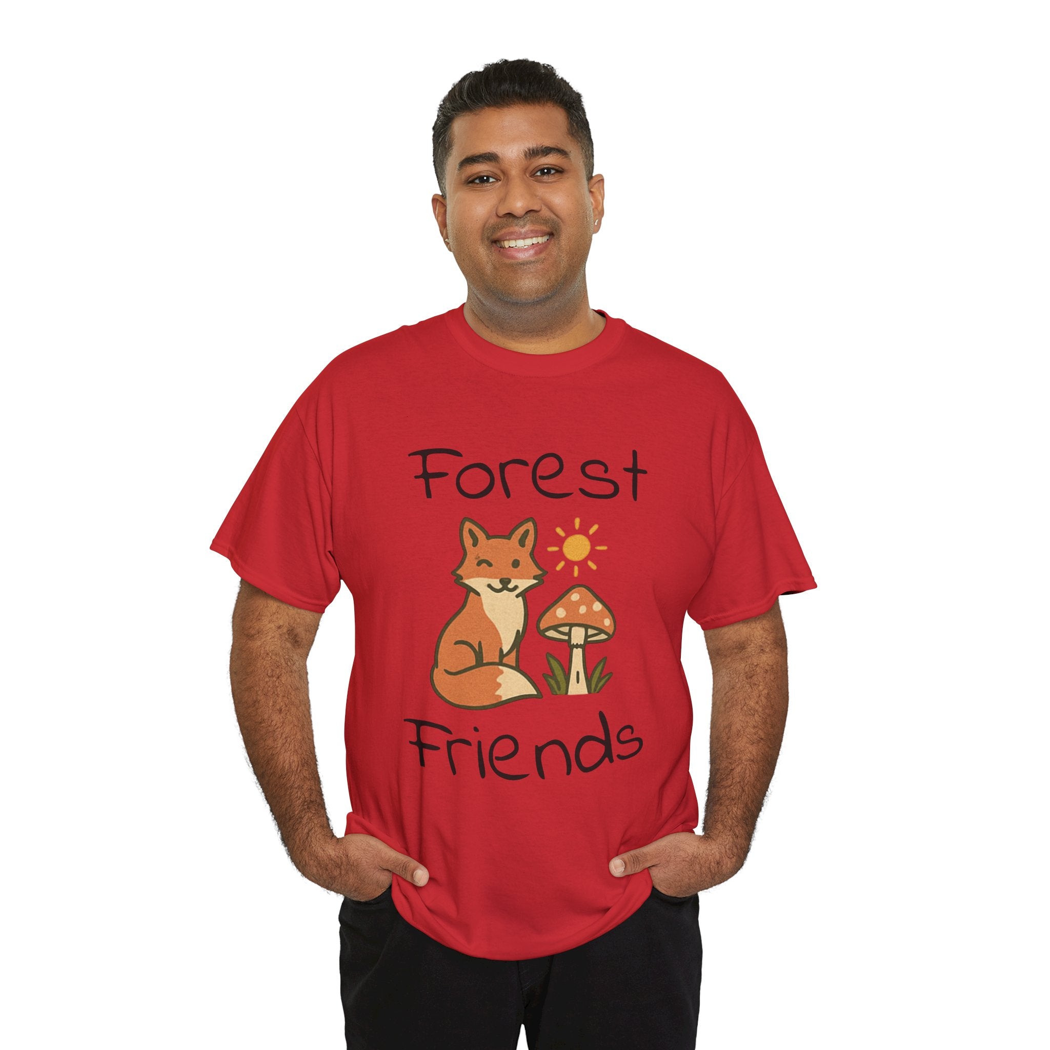 Forest Friends Fox T‑Shirt — Cute Woodland Fox & Mushroom Tee