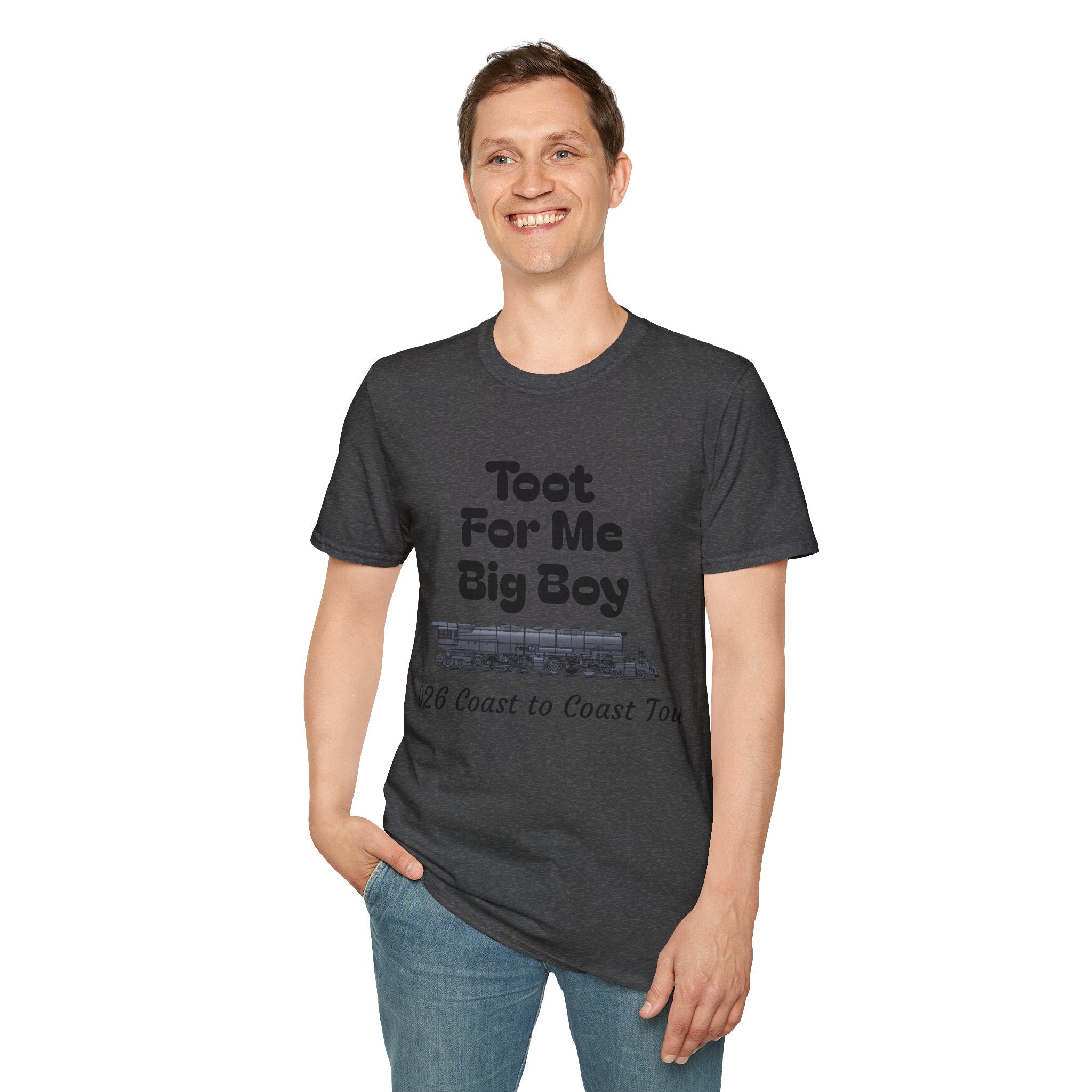 Toot For Me Big Boy T-Shirt — Funny Retro Novelty Tee for Train/Truck Enthusiasts