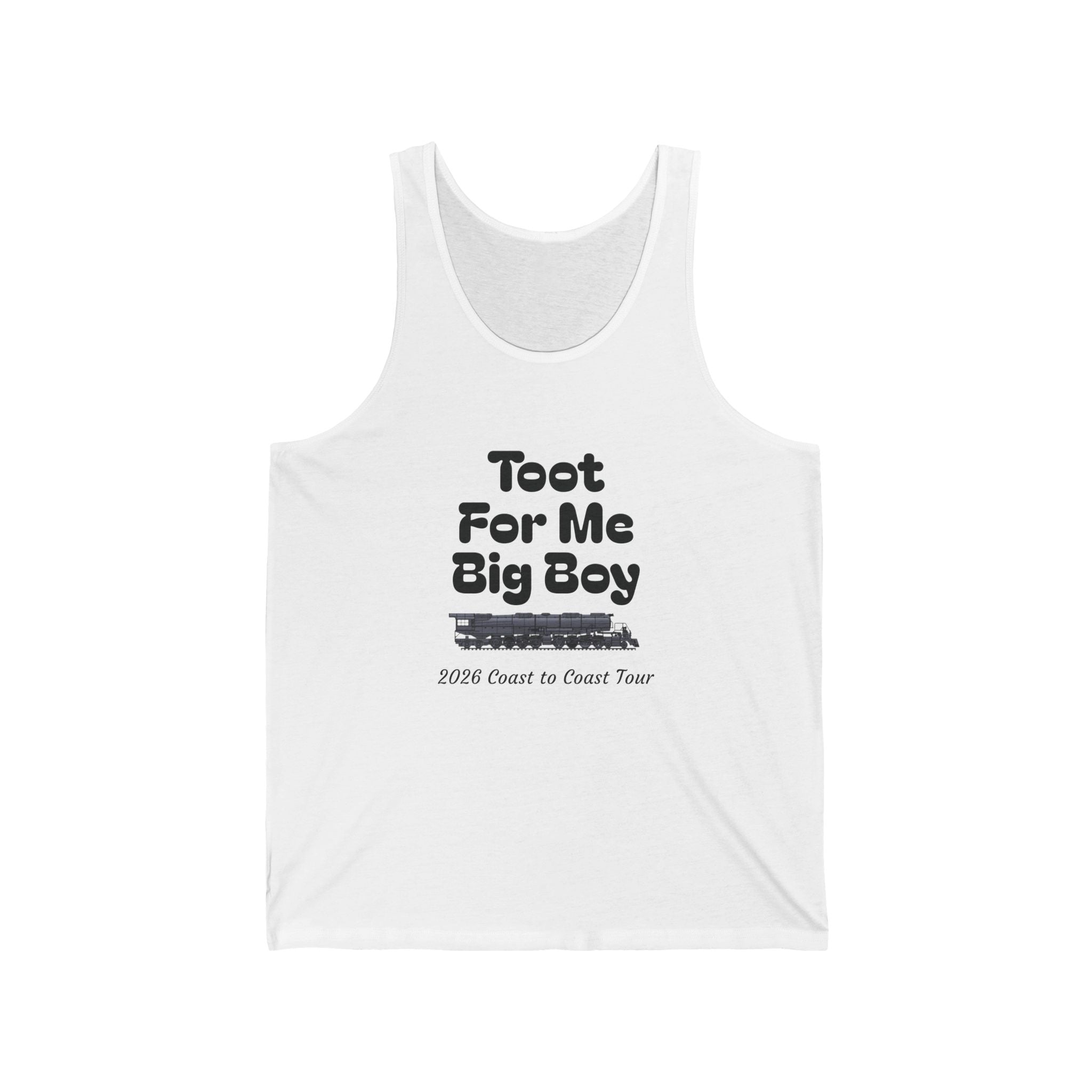 "Toot For Me Big Boy" Graphic Tank Top – Funny Road Trip Music Trucker Tank