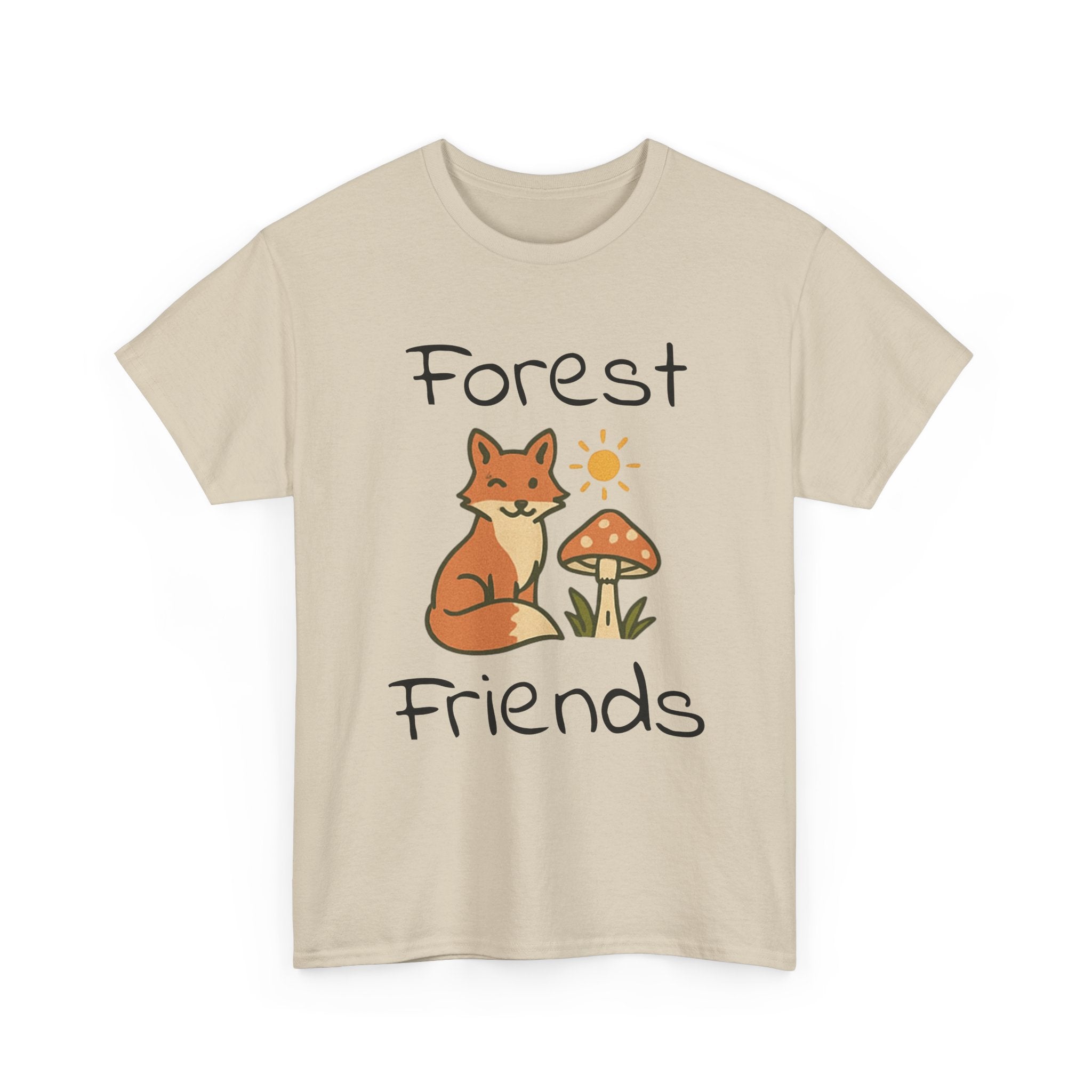 Forest Friends Fox T‑Shirt — Cute Woodland Fox & Mushroom Tee
