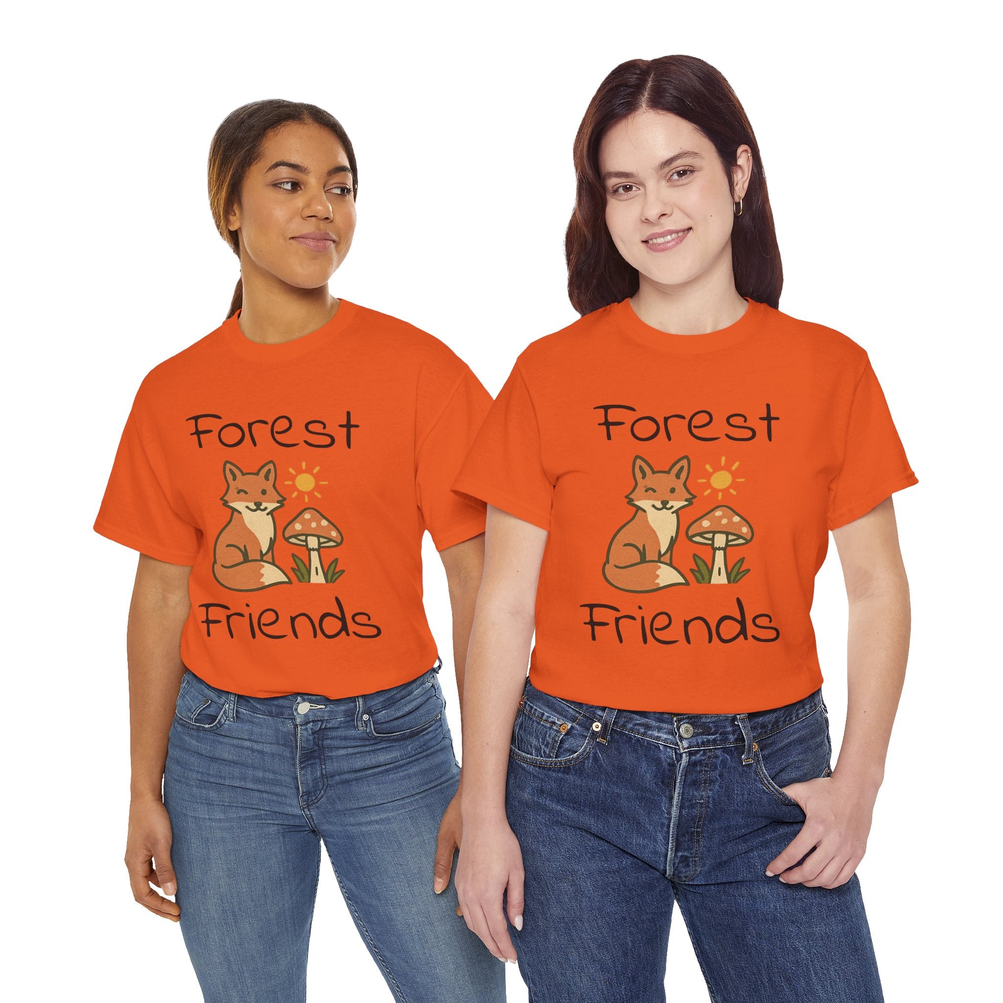 Forest Friends Fox T‑Shirt — Cute Woodland Fox & Mushroom Tee