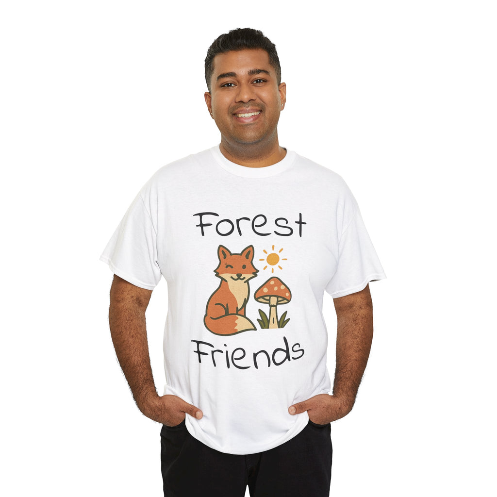 Forest Friends Fox T‑Shirt — Cute Woodland Fox & Mushroom Tee