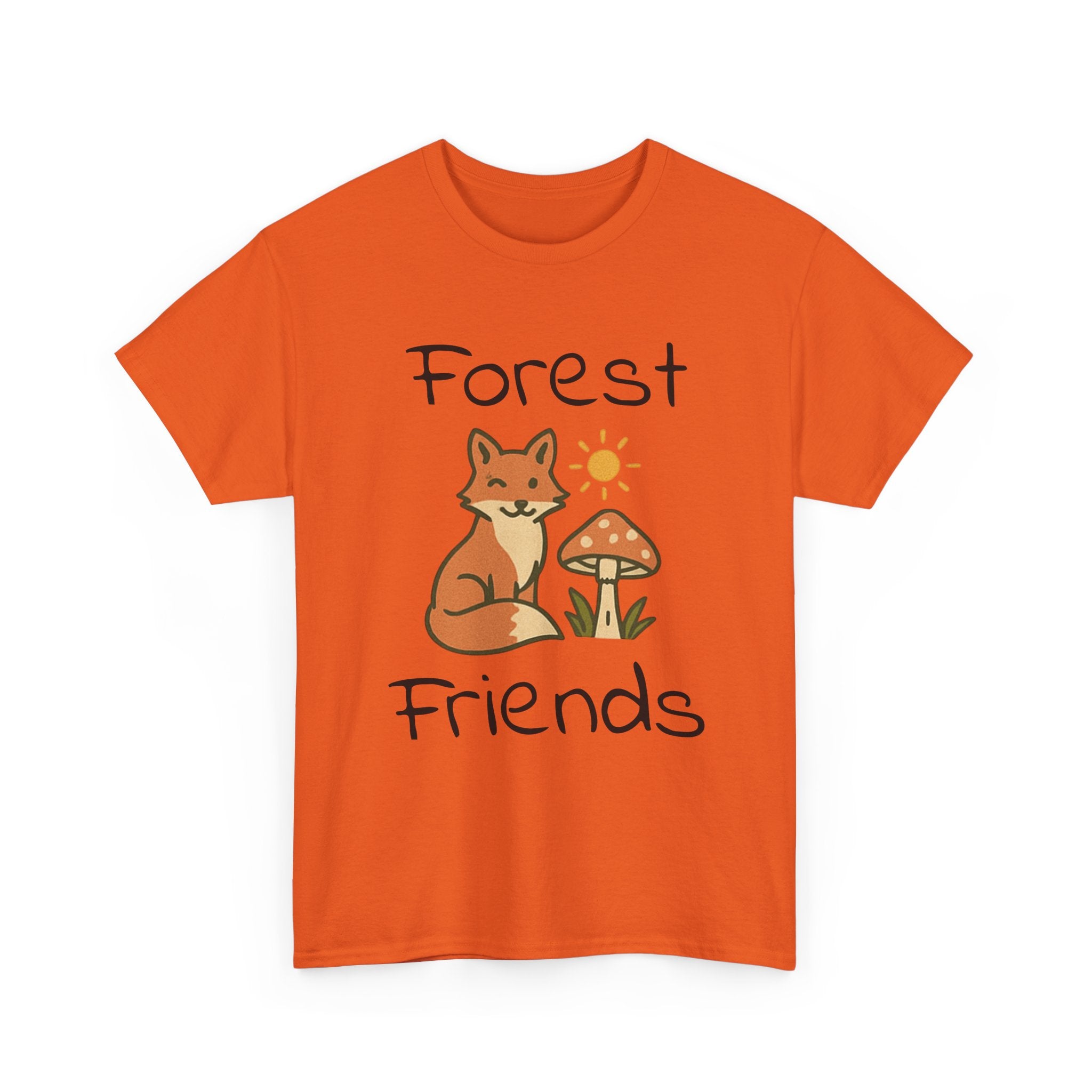 Forest Friends Fox T‑Shirt — Cute Woodland Fox & Mushroom Tee