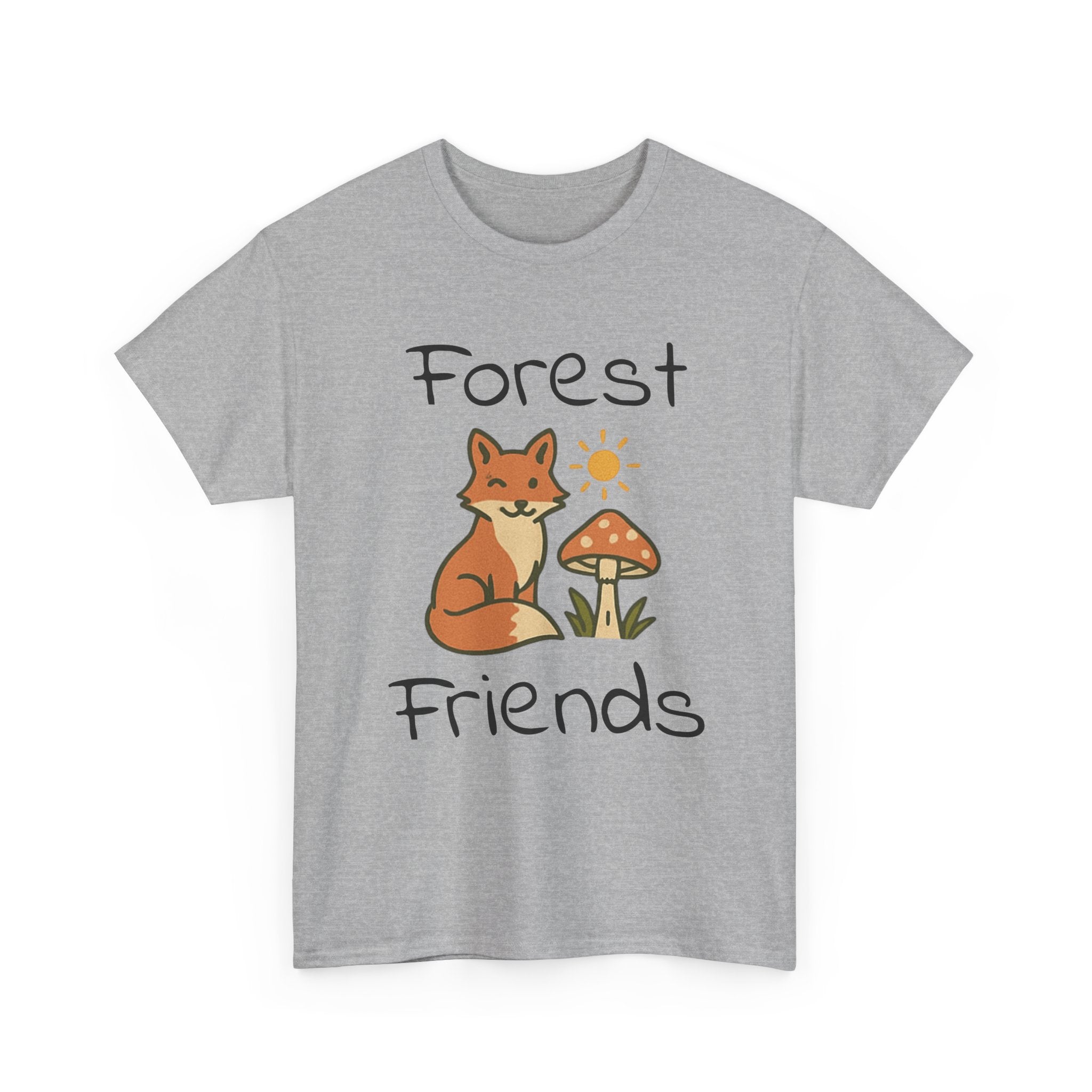 Forest Friends Fox T‑Shirt — Cute Woodland Fox & Mushroom Tee
