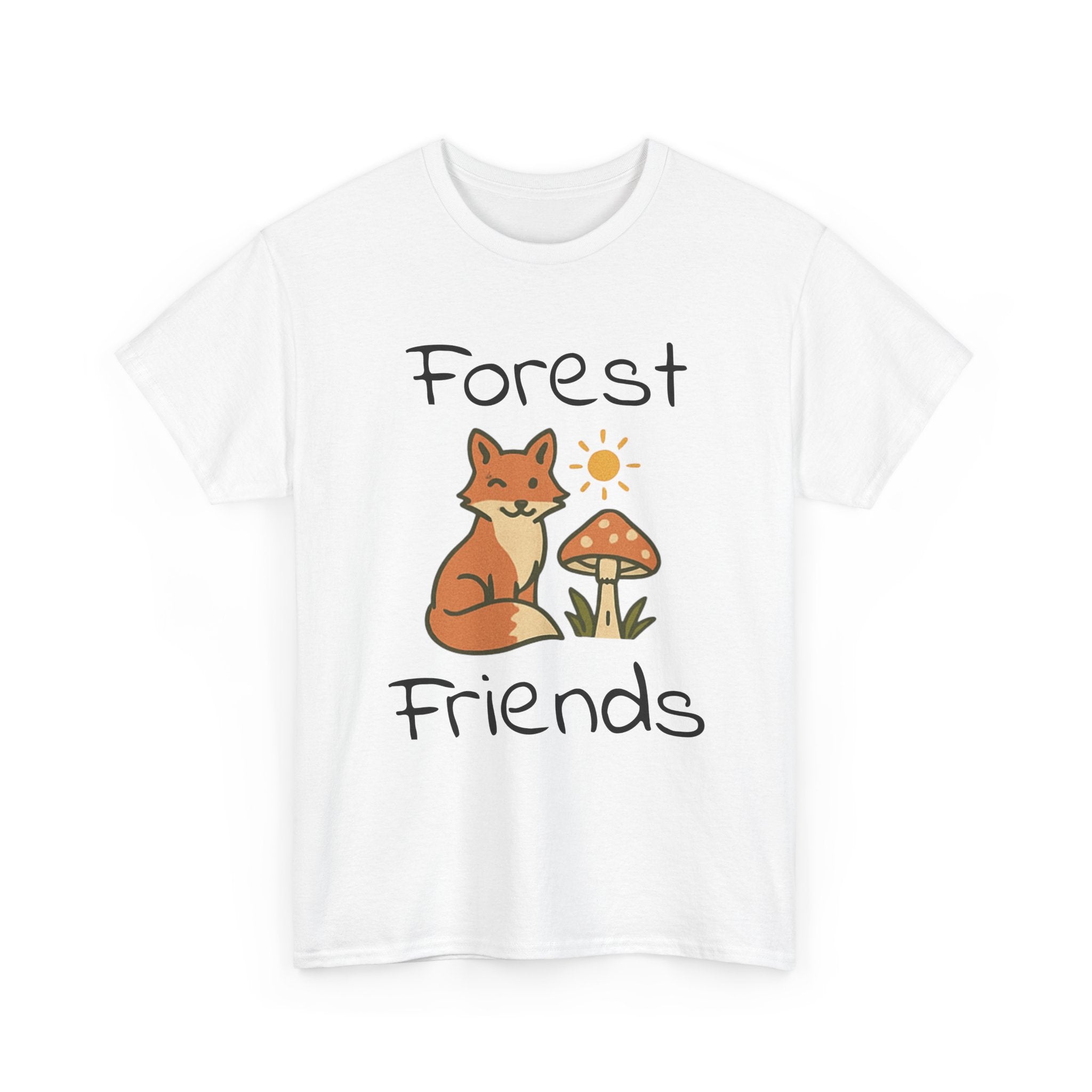 Forest Friends Fox T‑Shirt — Cute Woodland Fox & Mushroom Tee