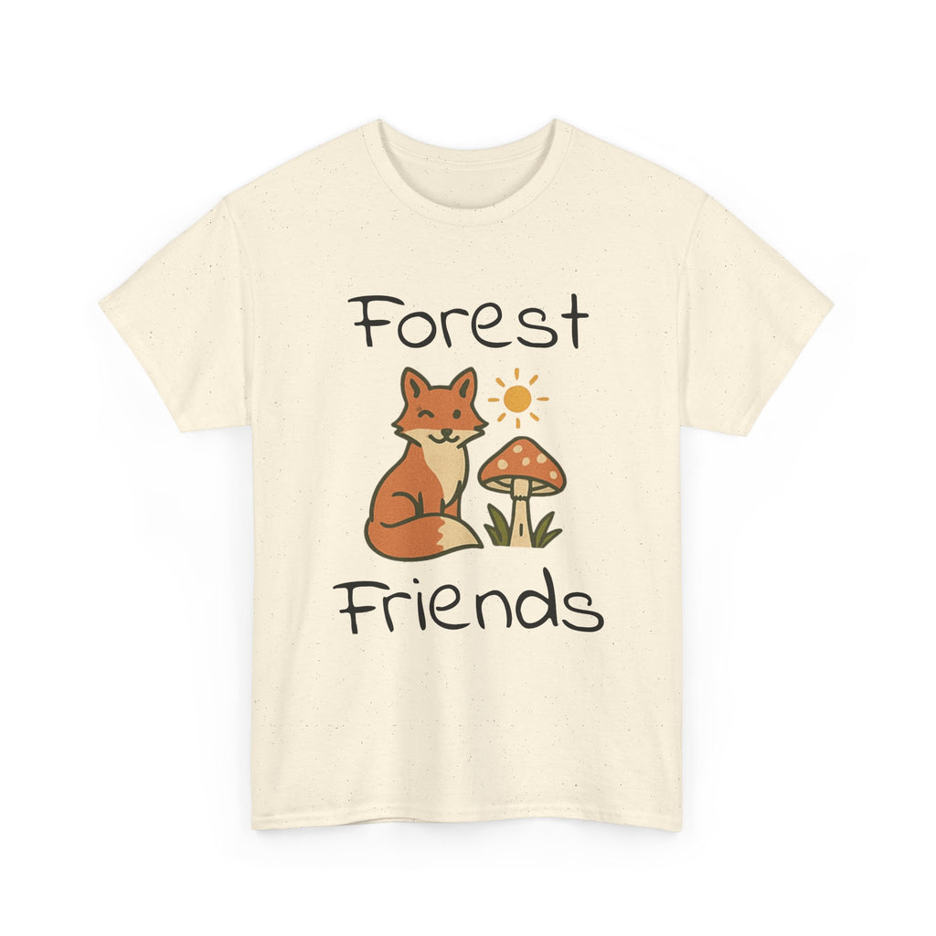 Forest Friends Fox T‑Shirt — Cute Woodland Fox & Mushroom Tee