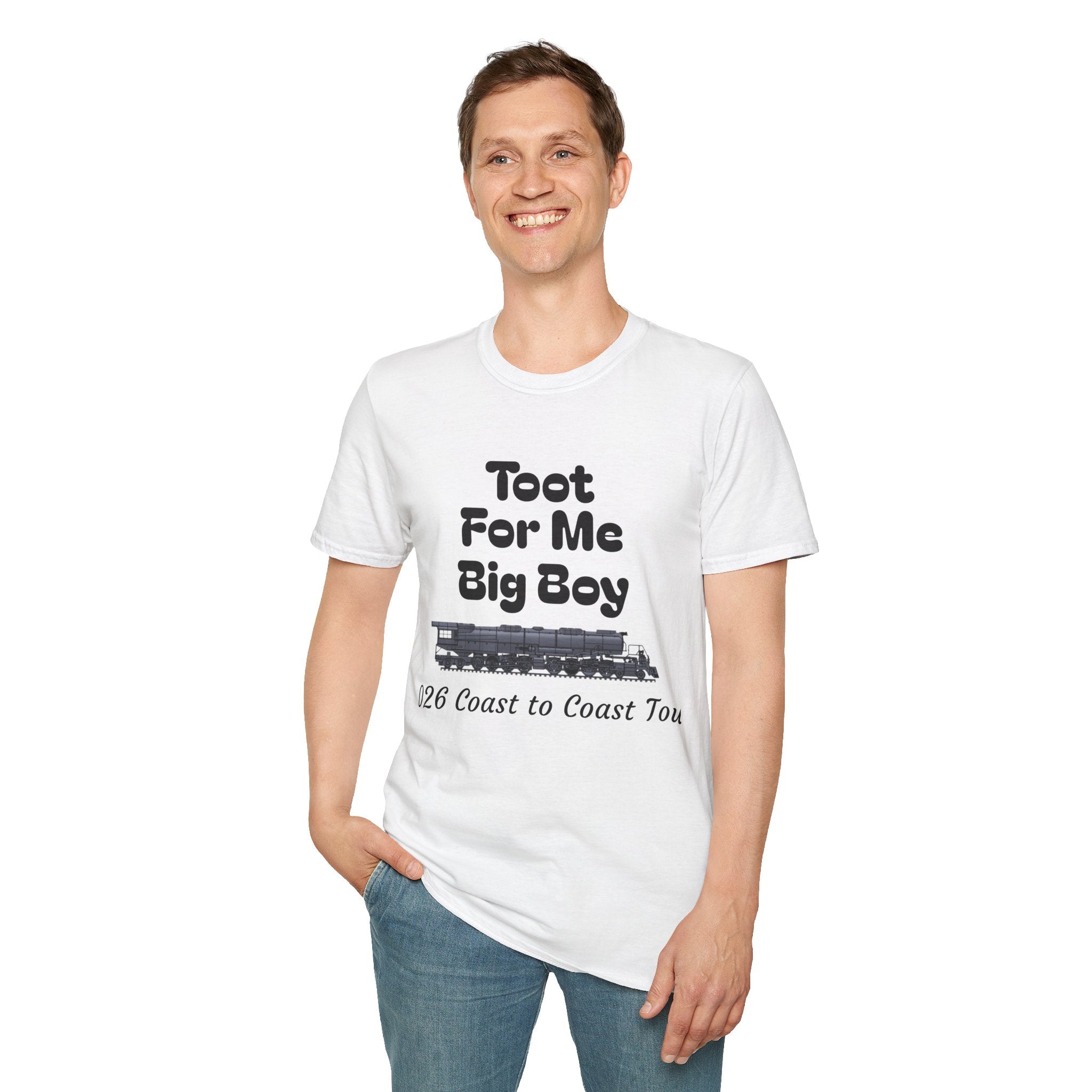 Toot For Me Big Boy T-Shirt — Funny Retro Novelty Tee for Train/Truck Enthusiasts