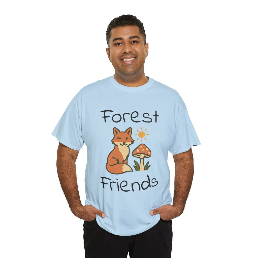 Forest Friends Fox T‑Shirt — Cute Woodland Fox & Mushroom Tee