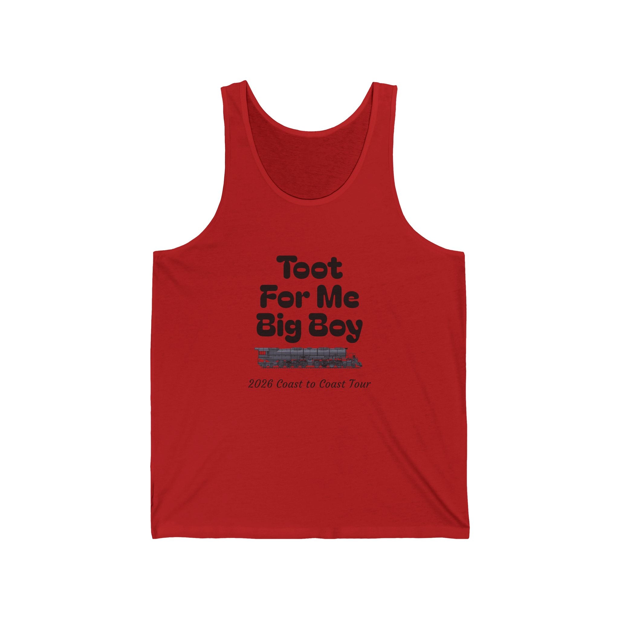 "Toot For Me Big Boy" Graphic Tank Top – Funny Road Trip Music Trucker Tank