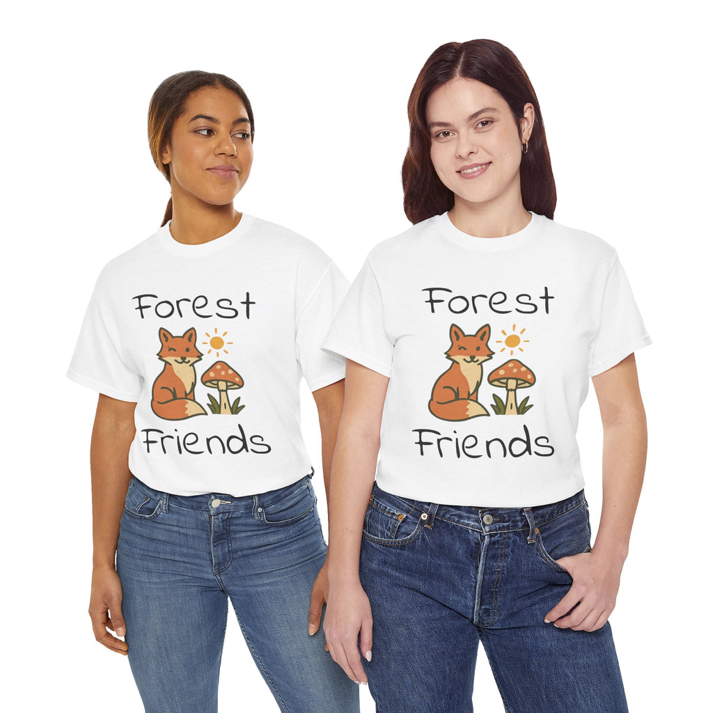 Forest Friends Fox T‑Shirt — Cute Woodland Fox & Mushroom Tee