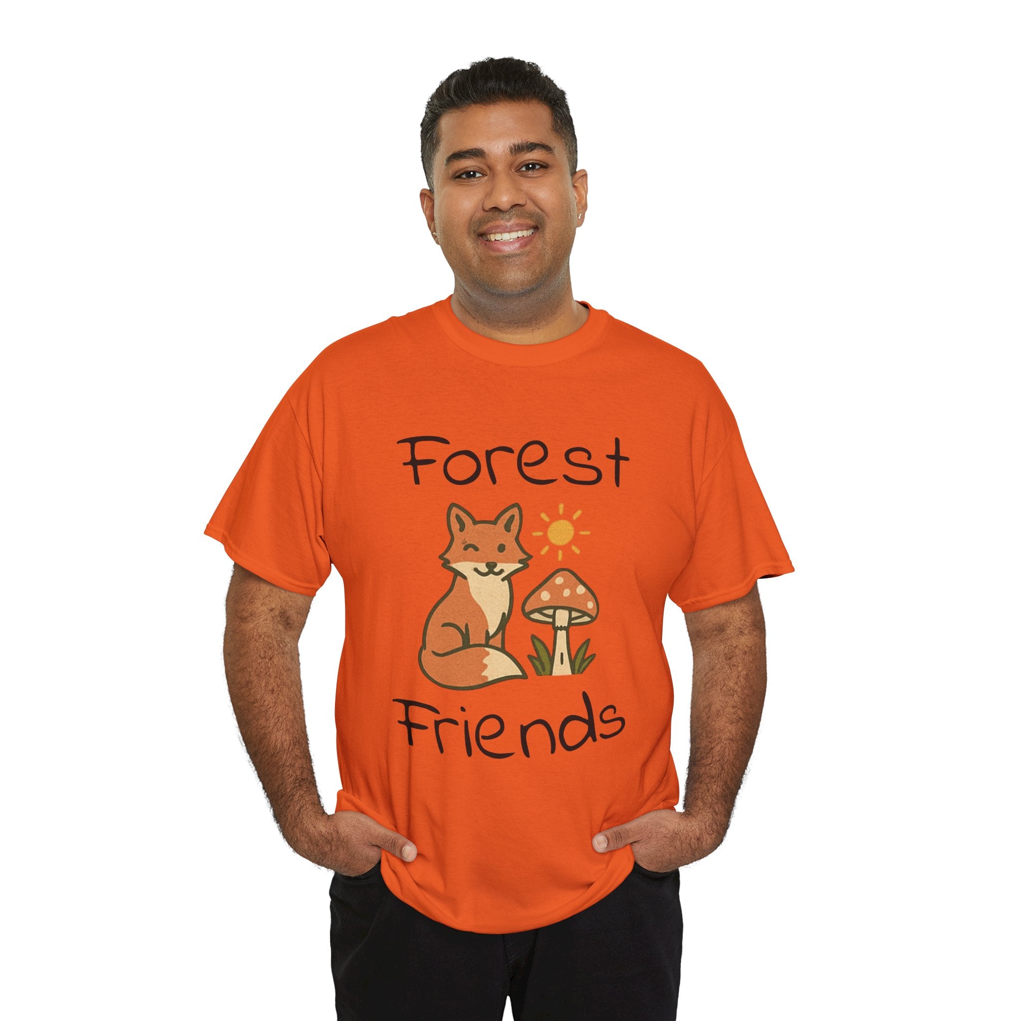 Forest Friends Fox T‑Shirt — Cute Woodland Fox & Mushroom Tee