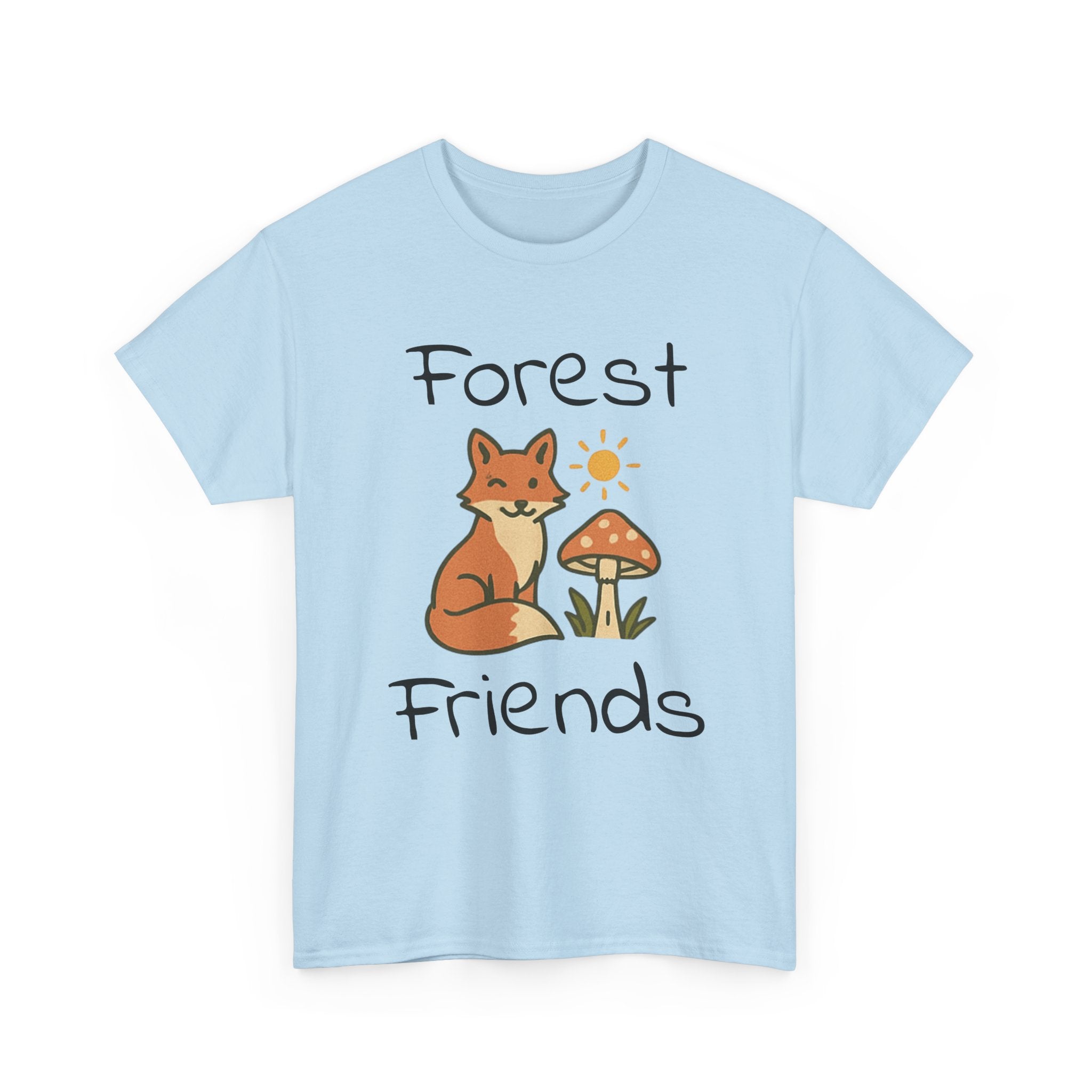 Forest Friends Fox T‑Shirt — Cute Woodland Fox & Mushroom Tee