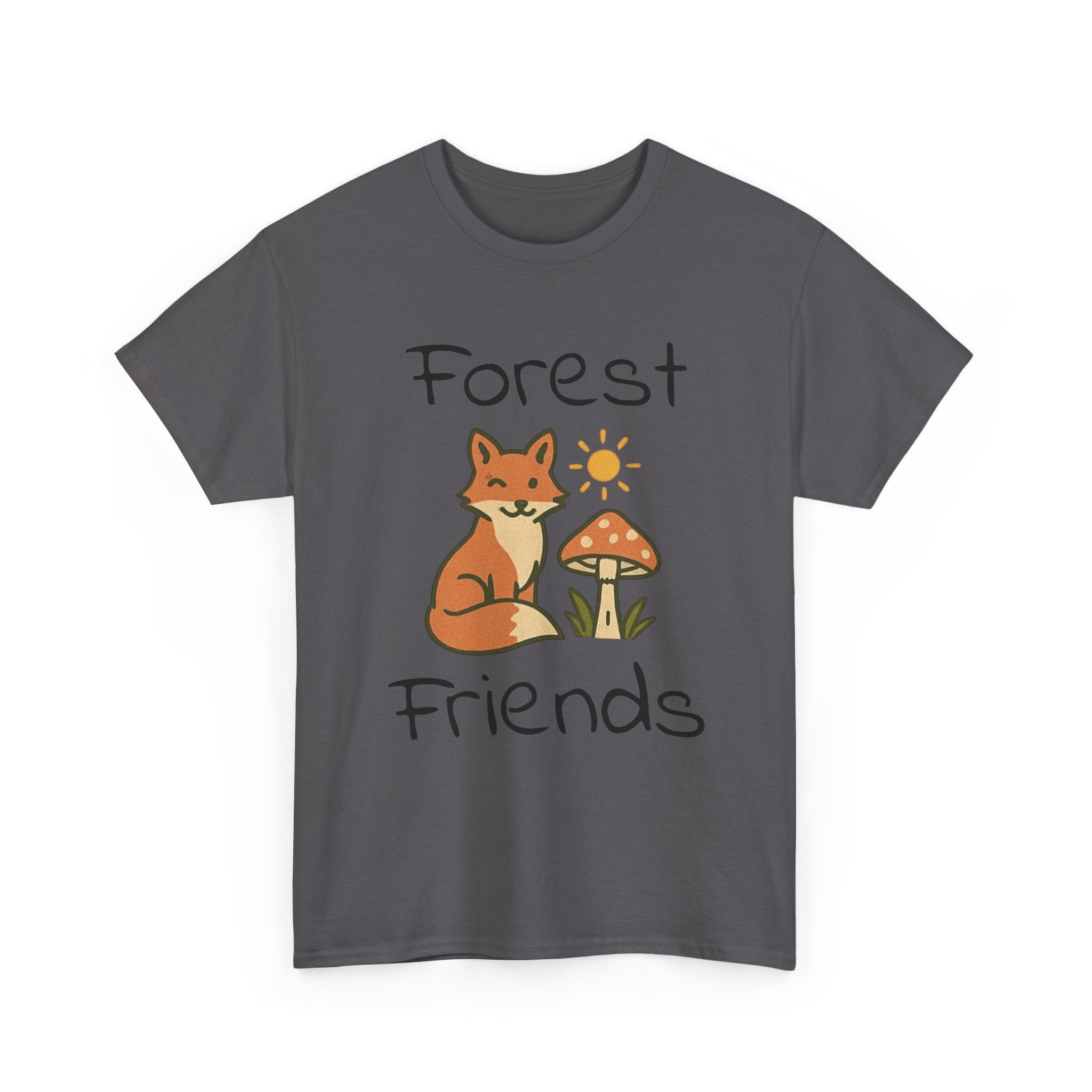 Forest Friends Fox T‑Shirt — Cute Woodland Fox & Mushroom Tee