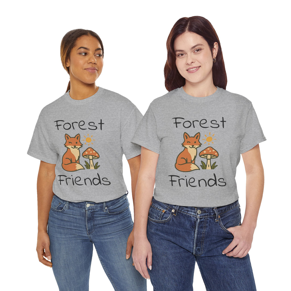 Forest Friends Fox T‑Shirt — Cute Woodland Fox & Mushroom Tee
